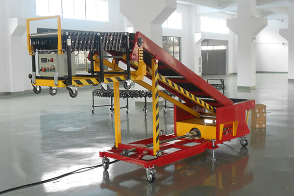 Truck loading& unloading belt conveyor